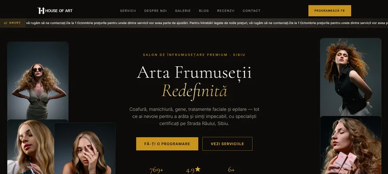 Website House of Art Salon Sibiu
